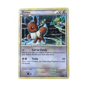 Eevee 48/90 Pokemon Card HeartGold SoulSilver HGSS Rare MP/LP